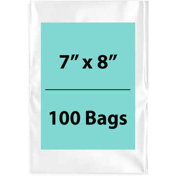 7X8 inches Clear Flat Poly Bags 3Mil Open Top (LDPE)
